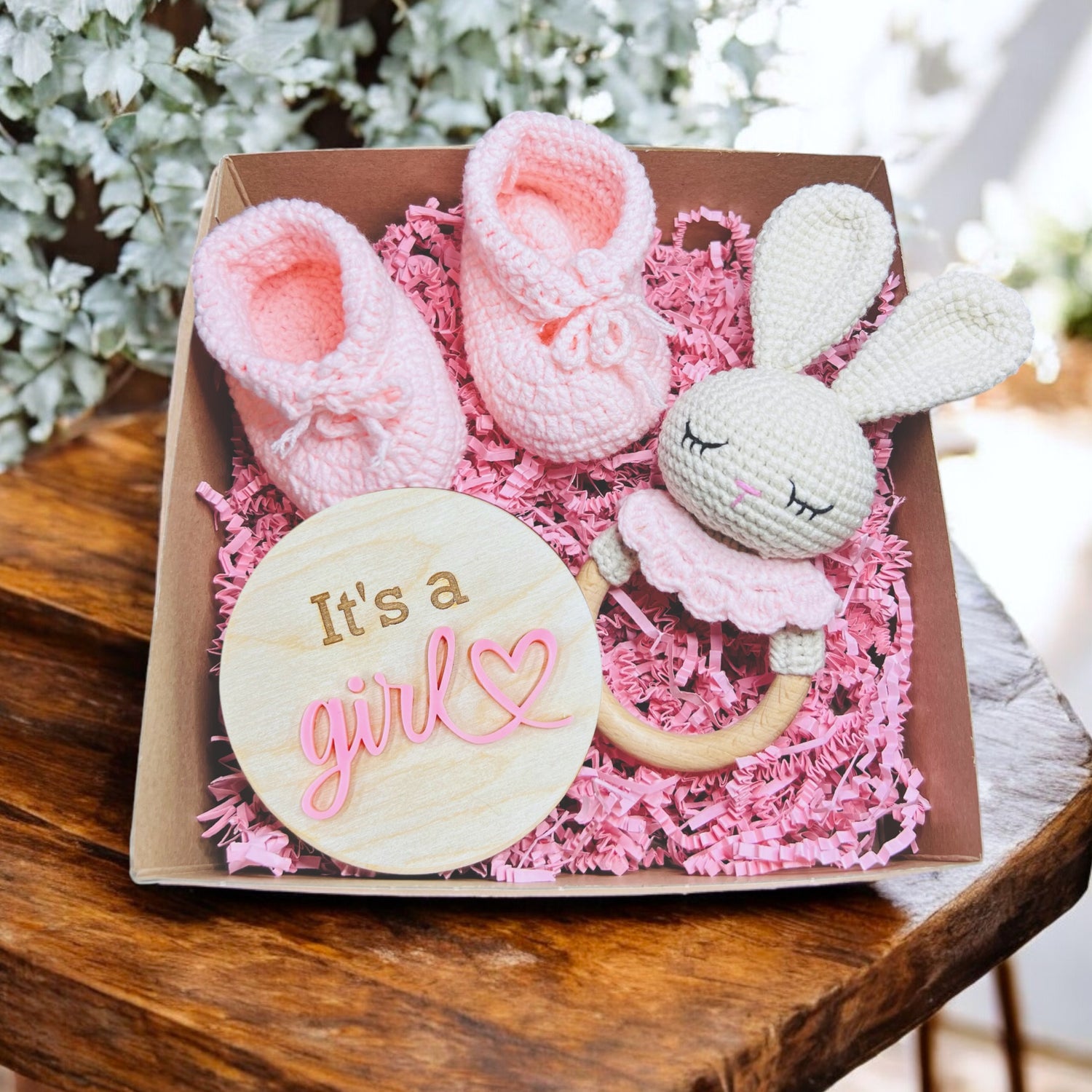 Gift Set - Bunny Rattle & Booties