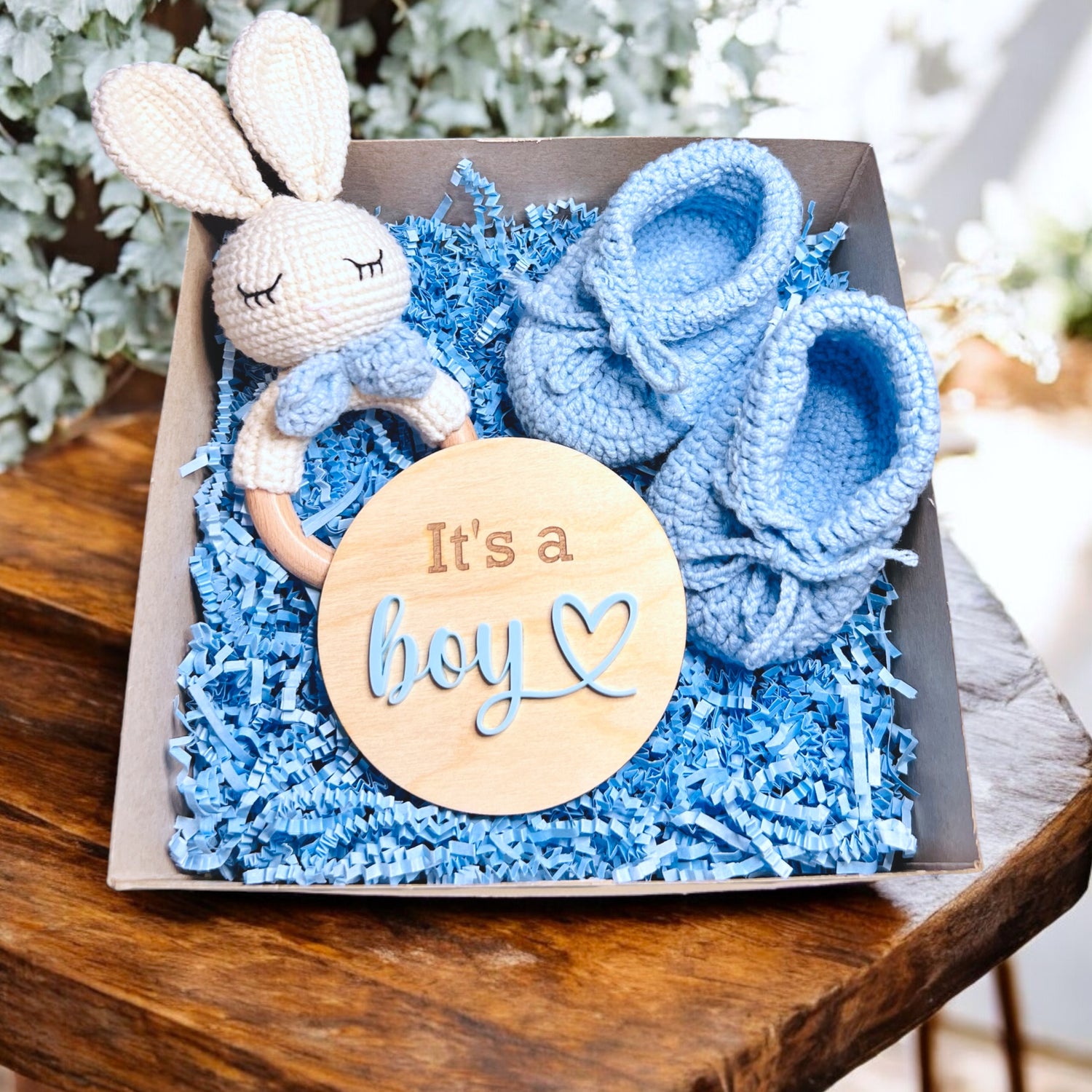 Gift Set - Bunny Rattle & Booties