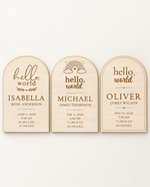 Personalized Birth Announcement Plaque