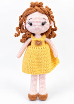 Enchanted Rose Princess crochet doll front view