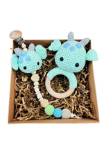 Dragon Rattle & Pacifier Holder Gift Set