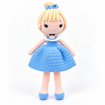 Midnight Princess Crochet Doll front view