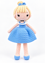Midnight Princess Crochet Doll front view
