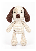 Pedro puppy crochet doll front view