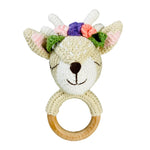 Baby Rattle - Reindeer Flowers