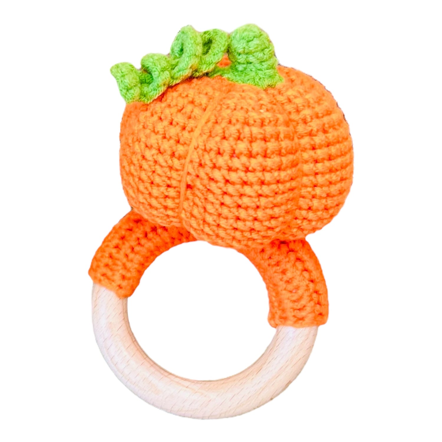 Pumpkin Beanie Hat/Rattle Set