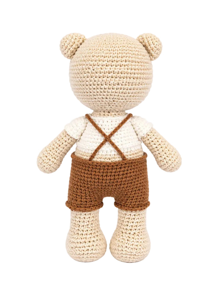 Bear crochet doll back view