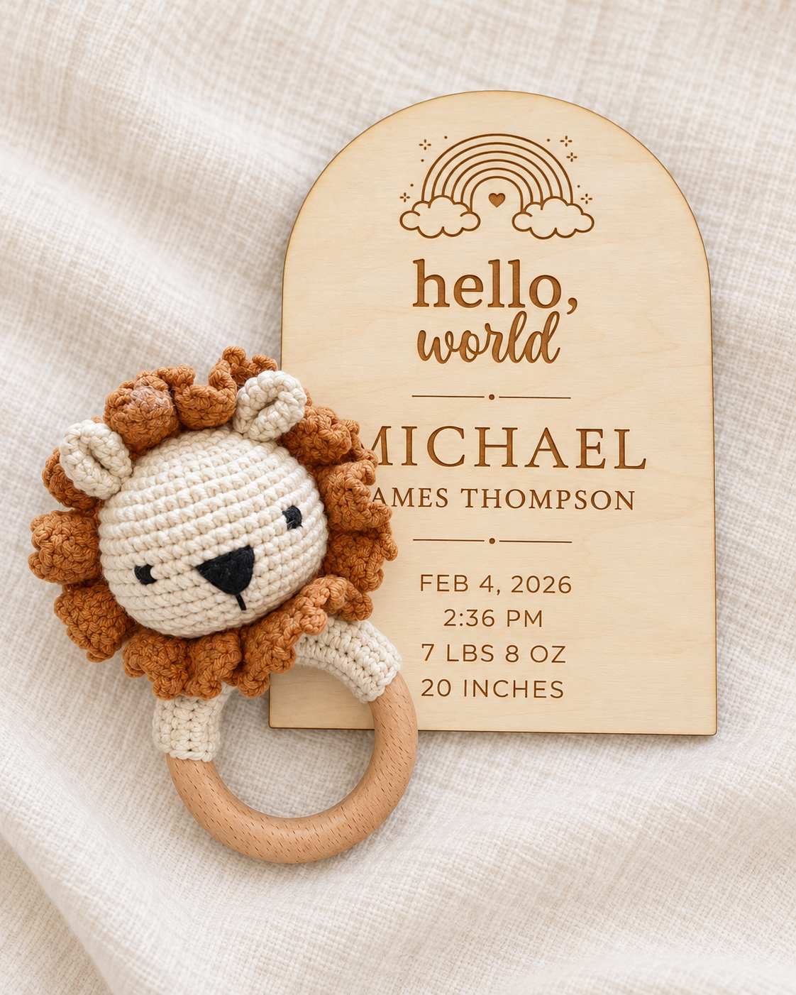 Personalized Birth Announcement Plaque