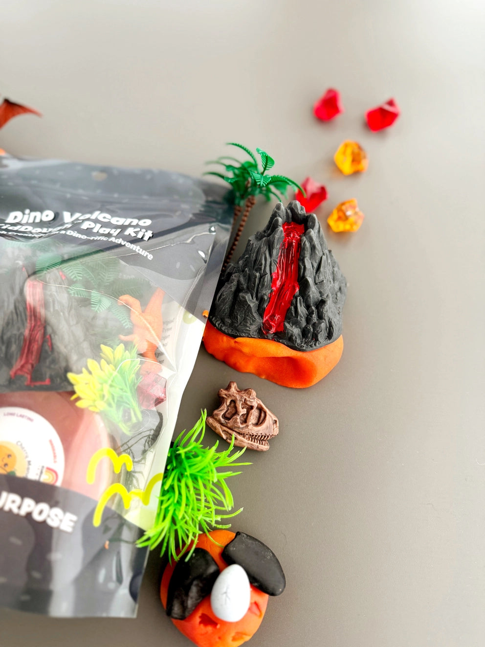 Dino Volcano Kiddough Play Kit