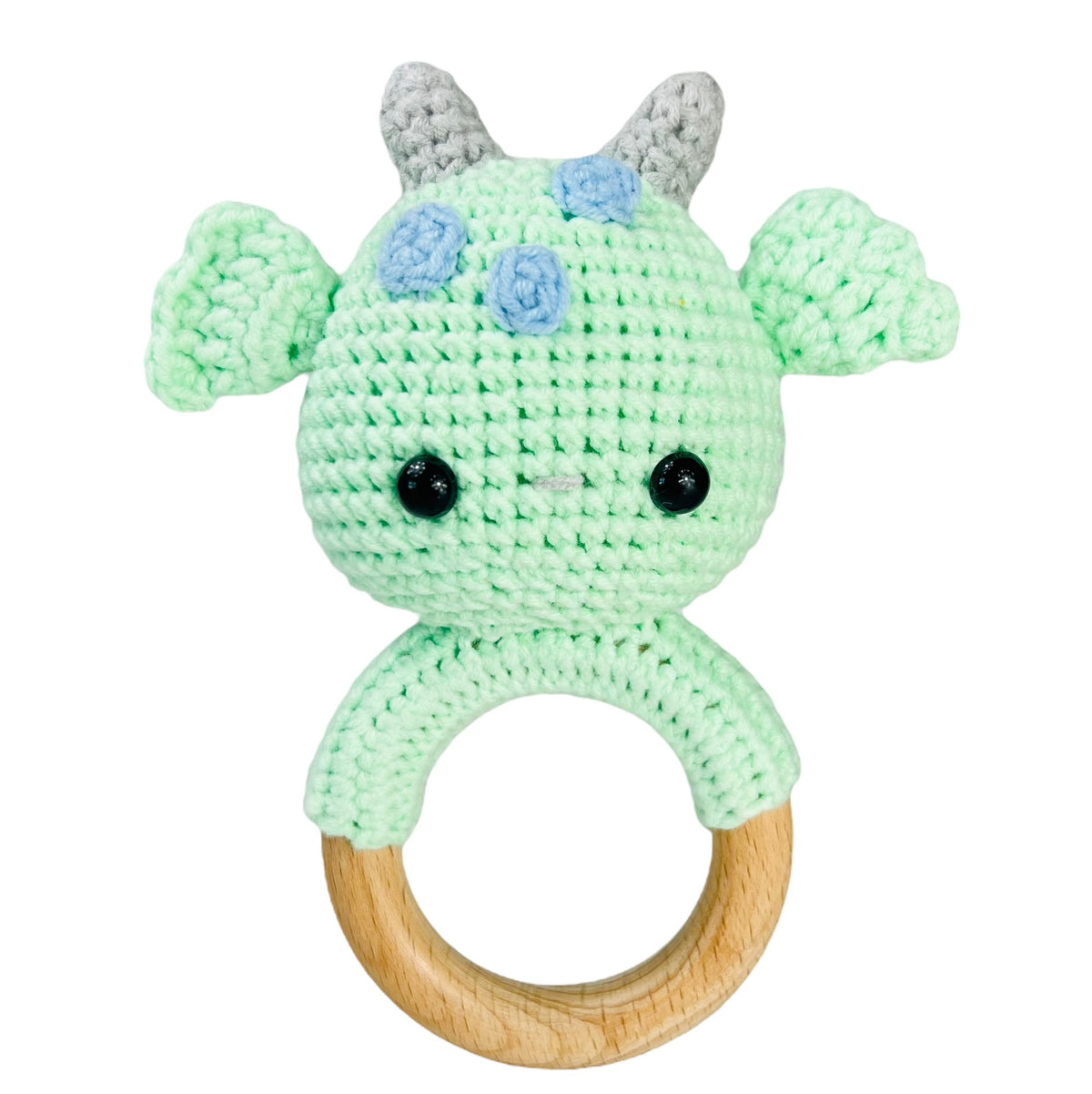 Dragon Rattle & Pacifier Holder Gift Set