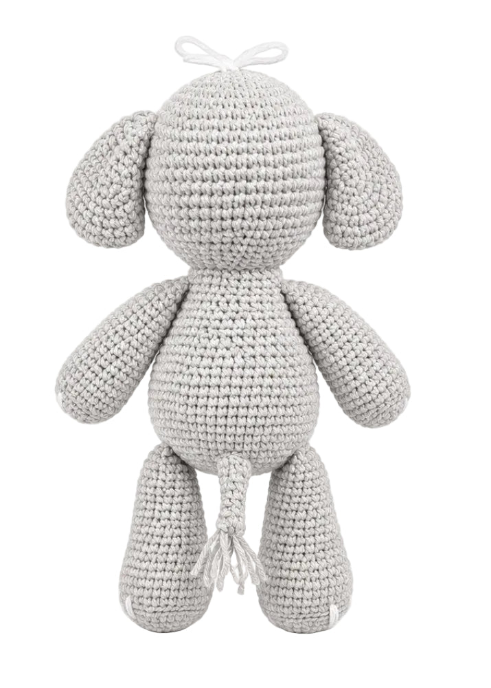 Ellie elephant crochet doll back view