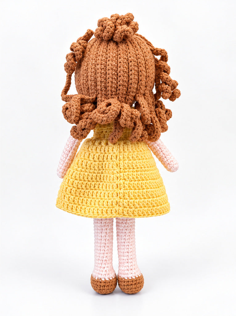 Enchanted Rose Princess crochet doll back view