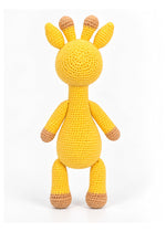 Gino giraffe crochet doll back view