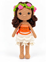Island Princess crochet doll front view