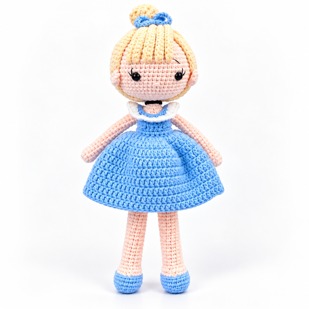 Midnight Princess Crochet Doll front view