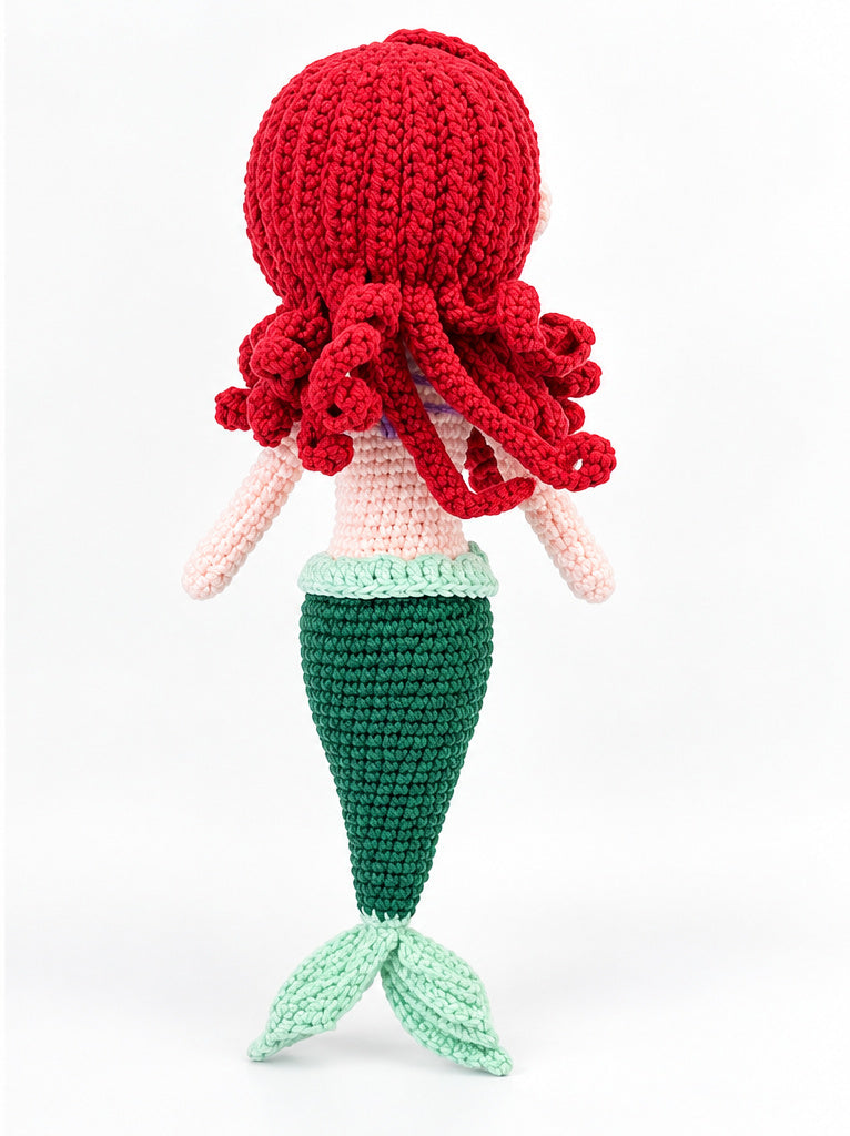 Ocean Princess crochet doll back view