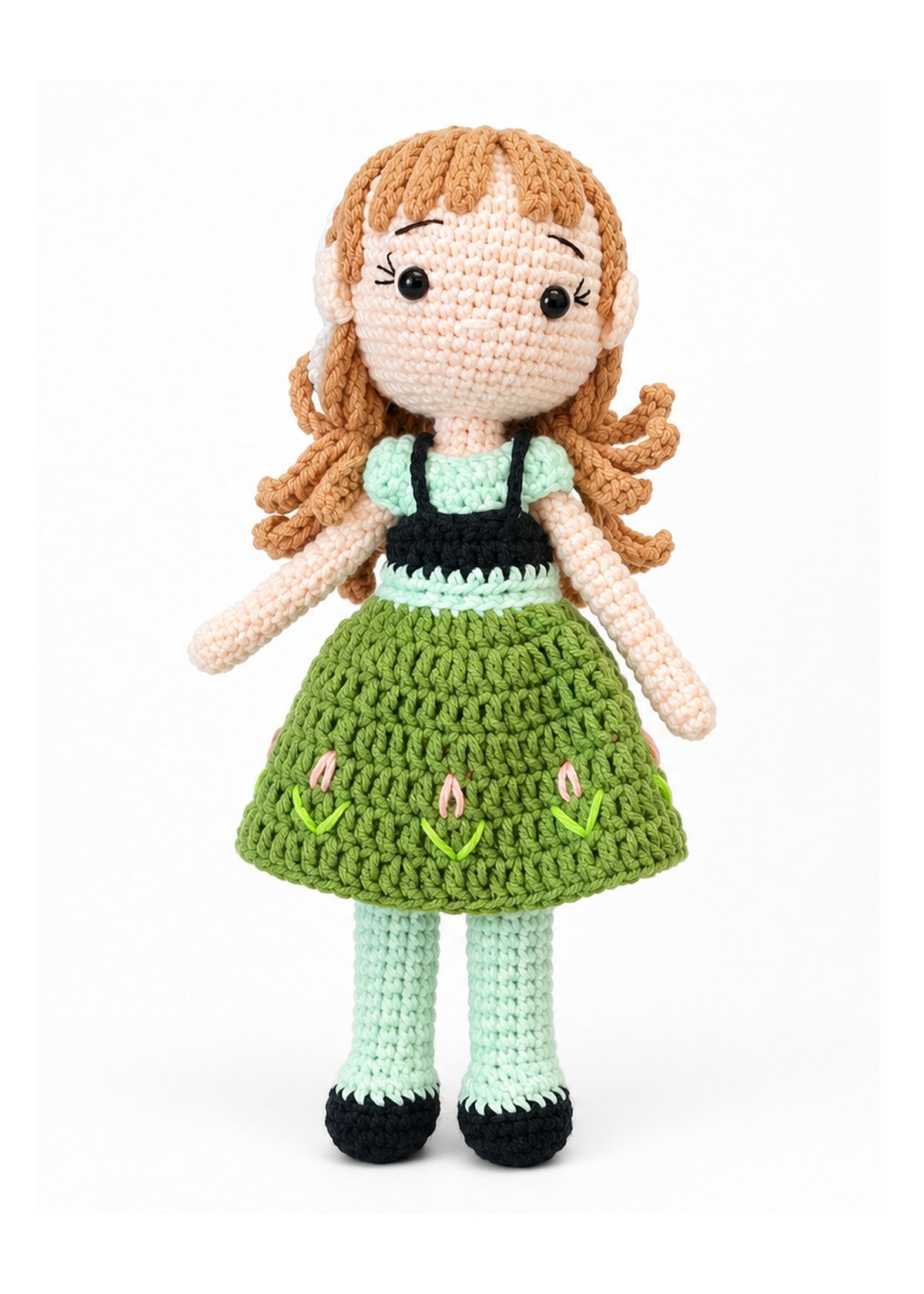 Spring Garden Princess crochet doll front view