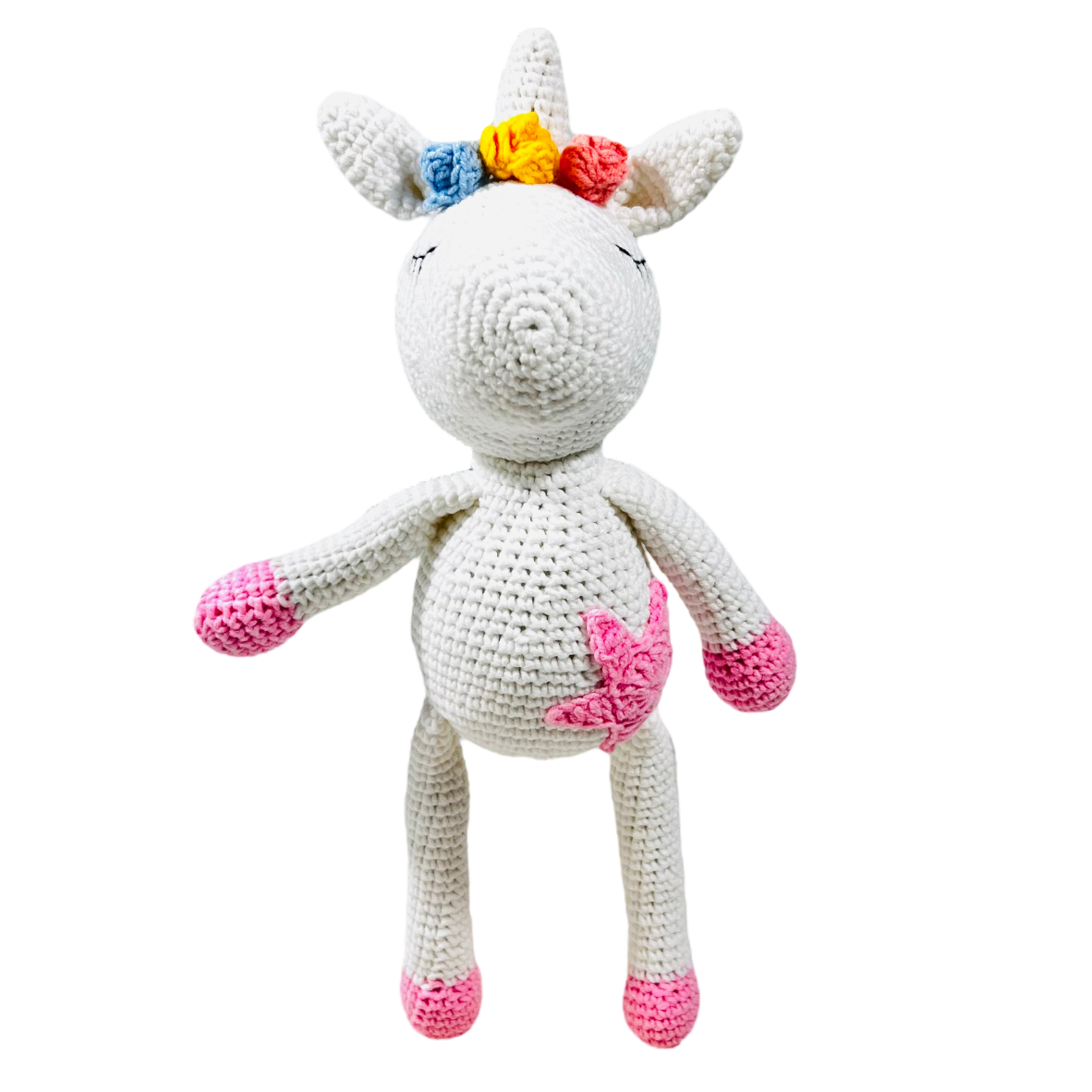 Crocheted Animal Doll - Iris, the Unicorn