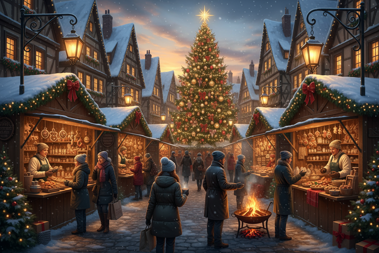 chrismtas village market